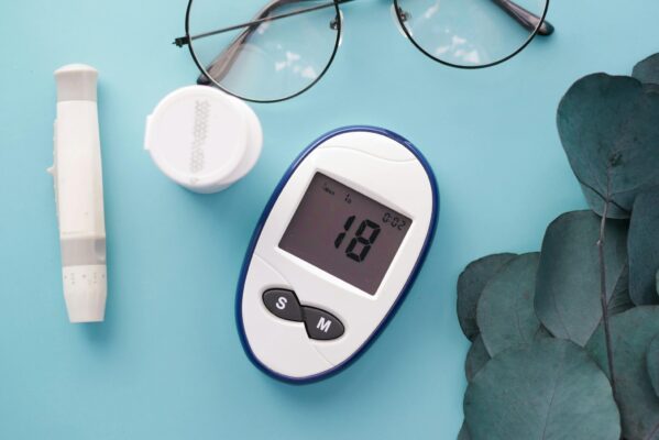 Near-expiry diabetic test strip boxes with expiration dates ready for resale review