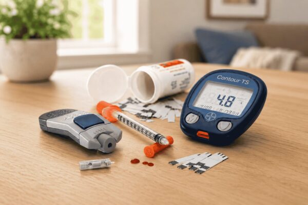 Factory-sealed diabetic test strip boxes compared with open boxes for resale eligibility